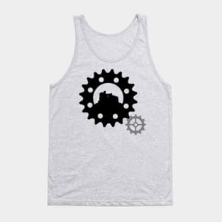 Steam Punk 'The Builders' Cog and Castle Design Tank Top